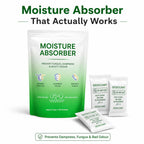 Moisture Absorber-Prevent Fungus, Dampness & Musty Odour - (Approx 5 gm x 40 Packets), White Color