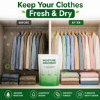 Moisture Absorber-Prevent Fungus, Dampness & Musty Odour - (Approx 5 gm x 40 Packets), White Color