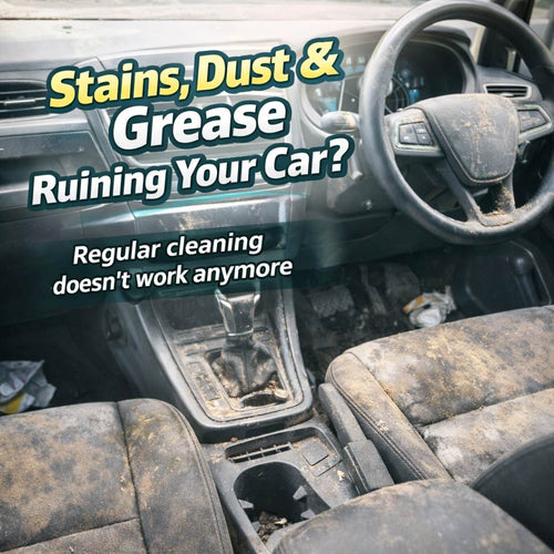 Car Interior Cleaner Foam Spray - Pack of 2 + Free Cleaning Premium Sponges