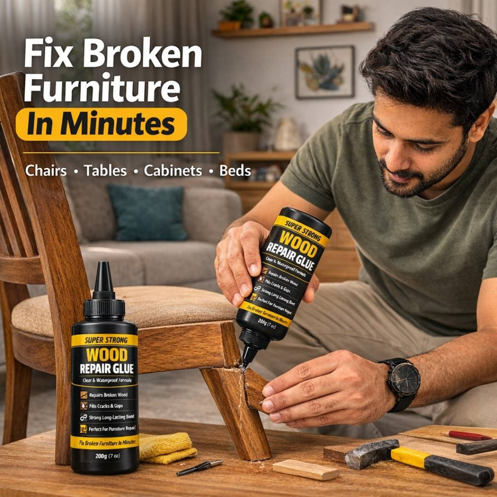 Super Strong Wood Repair Glue - Clear & Waterproof Formula