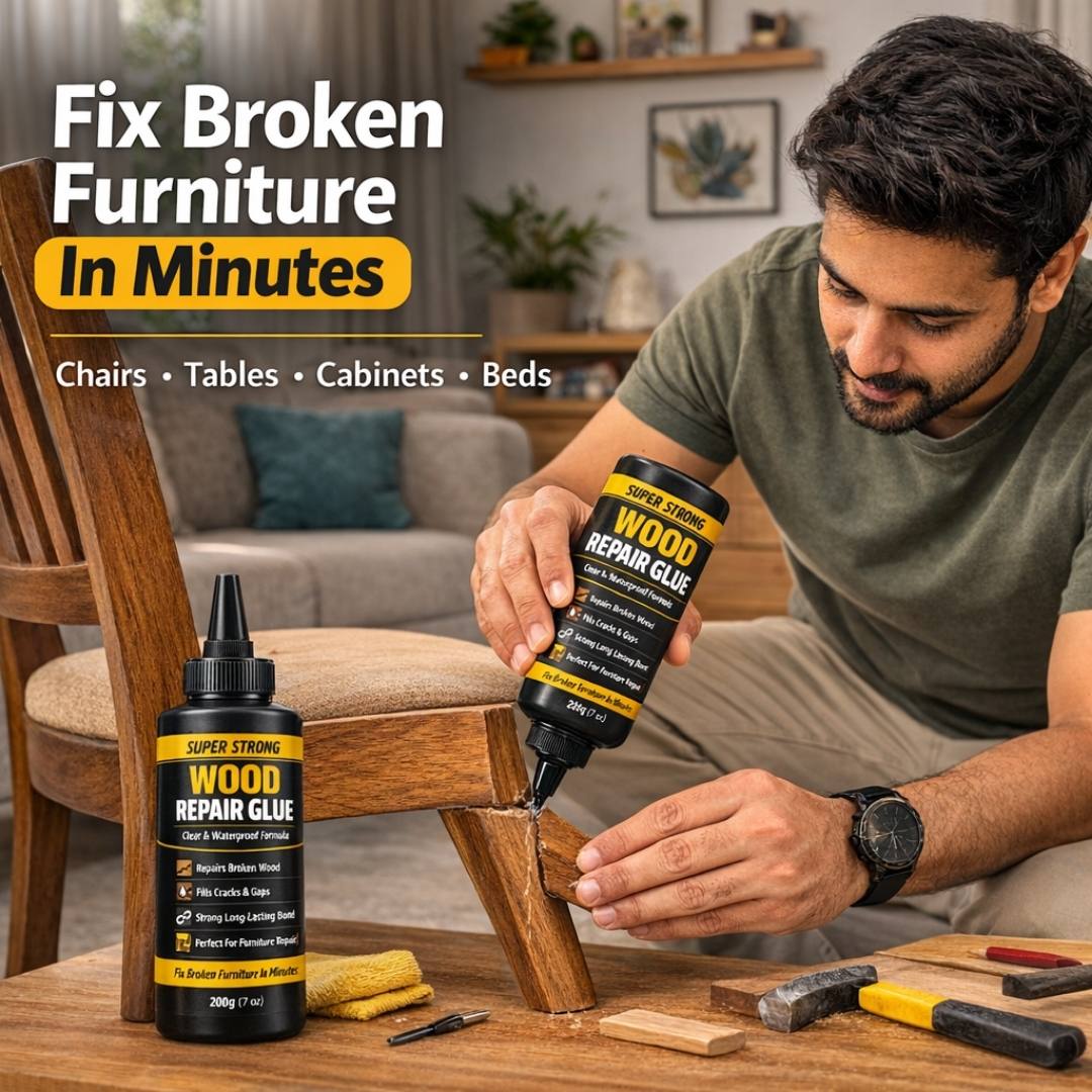 Super Strong Wood Repair Glue - Clear & Waterproof Formula
